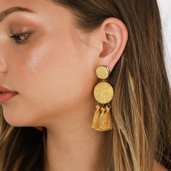 Lulus Jewelry - 🆕 Camel Tassel Earrings